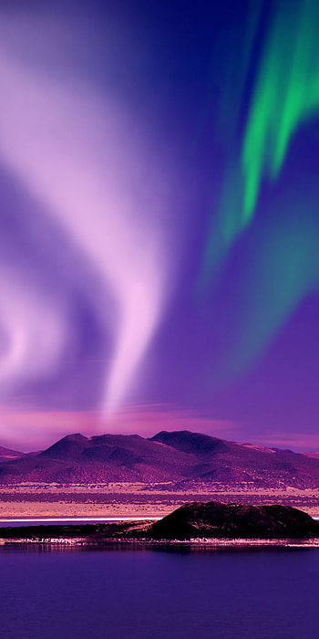 night, sky, Norway, nature, aurora borealis HD phone wallpaper