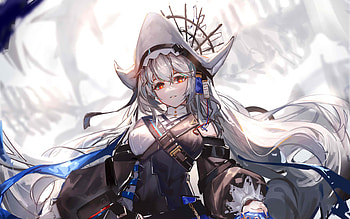 Specter, artwork, ArKnights, darkness, manga, protagonist, ArKnights characters, Specter ArKnights HD wallpaper