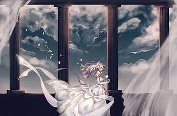 Wedding dress, white, frankenstein, fate/apocrypha HD wallpaper