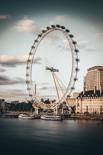 Cities, City, Pier, Ferris Wheel, Attraction, Wharf HD phone wallpaper