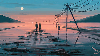 Next Step , couple, artist, artwork, digital-art, artstation HD wallpaper