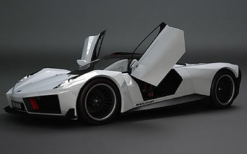 White Marussi Supercar, white, white rims, fast, cool, awsome HD wallpaper