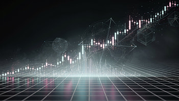 Market Ascend: Neon Stock Chart, Stock Market Chart, Data Visualization HD wallpaper