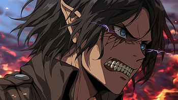 Eren Jeager Titan Tansformation AOT Shingeki No Kyojin, Anime, Attack on Titan, Eren Yeager, Rage Anime HD wallpaper