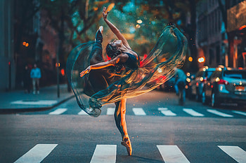 Ballet Dancer Girl Road , ballerina, dancer, girls, model, road HD wallpaper