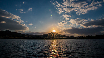Beautiful Sunset Over Lake, lake, sunset, nature HD wallpaper