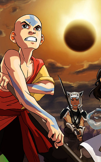 Anime adventure, Last Airbender's world, Elemental bending powers, Mythical creatures HD phone wallpaper