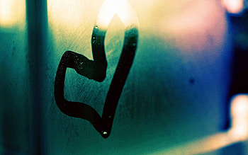 Macro, Glass, Heart, Steam HD wallpaper