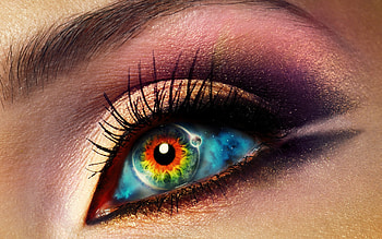 eyes of galaxy, galaxy, eyes, beautiful, , star, creation, 3d, fantasy, abstract, cool HD wallpaper