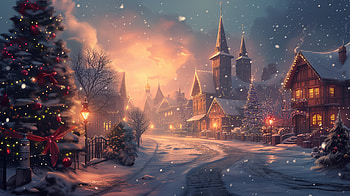 Enchanting Christmas Winter Wonderland, holiday, Christmas, winter, snow HD wallpaper