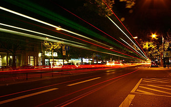 Cities, Night, Berlin, Movement, Traffic, Street, Germany HD wallpaper