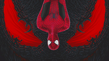 Spiderman Venom Art, spiderman, venom, superheroes, artist, artwork, behance HD wallpaper