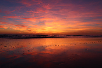 Beach Sunset Evening , beach, sunset, evening, nature HD wallpaper