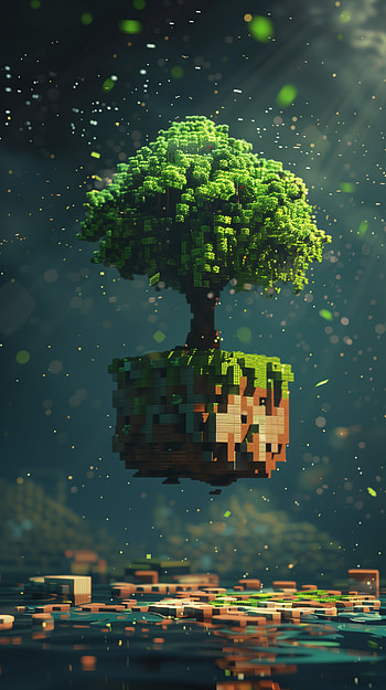 Minecraft Tree Magic - , video game, Minecraft, tree HD phone wallpaper