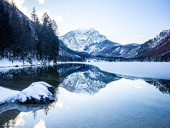 Nature, Mountains, Snow, Lake, Reflection HD wallpaper