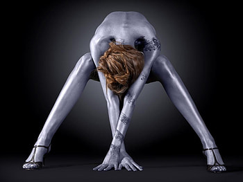 Body-art., lady, model, art, body, women, people, hair HD wallpaper
