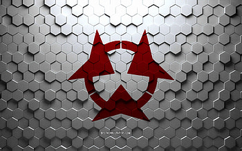 Flag of Oita, honeycomb art, Oita hexagons flag, Oita, 3d hexagons art, Oita flag HD wallpaper