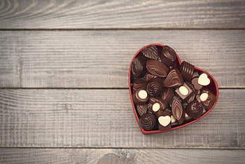 heart-shaped, food, chocolate HD wallpaper