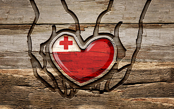 I love Tonga, , wooden carving hands, Day of Tonga, Tonga flag, Flag of Tonga, Take care Tonga, creative, Tonga flag in hand, wood carving, Oceanian countries, Tonga HD wallpaper