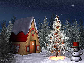 It's winter, winter, snowman, snow, nature, church, tree HD wallpaper