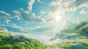 Sunny Green Landscape, sunny, landscape HD wallpaper
