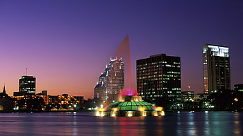 Lake Eola Orlando, Florida architecture HD wallpaper