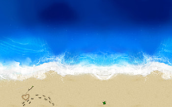 Love in Beach HD wallpaper