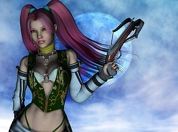 Warrior, fantasy, 3d, woman HD wallpaper
