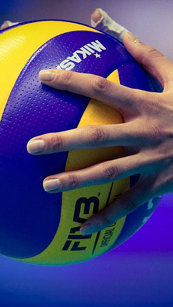 Volleyball, Blue, Ball HD phone wallpaper