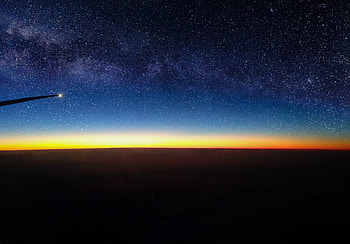 Nature, Stars, Horizon, Shine, Starry Sky, Brilliance, Flight HD wallpaper