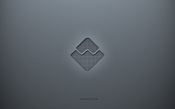Waves Platform logo, gray creative background, Waves Platform sign, gray paper texture, Waves Platform, gray background, Waves Platform 3d sign HD wallpaper