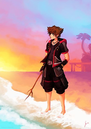 Gabriel Knigsfeld, Sora Kingdom Hearts 3, Fanart work, Digital painting HD phone wallpaper