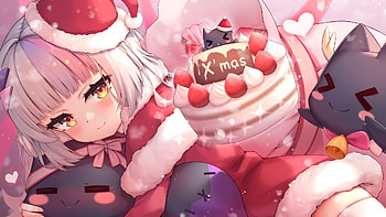 Anime Christmas Food, Anime, cake, food, christmas HD wallpaper