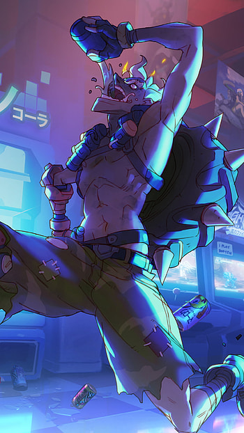 Junkrat, Mobile , Vibrant colors, Samantha Thompson HD phone wallpaper