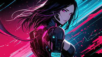 Steel Heart Neon Soul, artist, artwork, art, digital-art, ai, anime, deviantart HD wallpaper