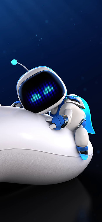 Astro Bot with the PS5 controller, video game HD phone wallpaper