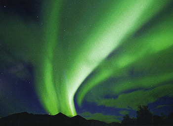 Northern Lights, night, sky, lights, green HD wallpaper