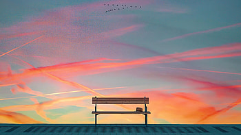 Forgotten, bench, artist, artwork, digital-art HD wallpaper