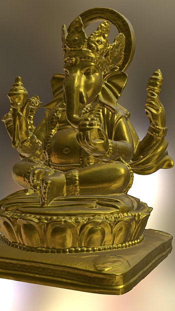 3d Ganesh, 3D, Ganesh, Art, 3 d HD phone wallpaper