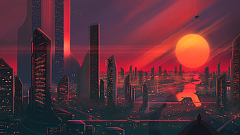City Of Bright Lights, artist, artwork, digital-art, artstation HD wallpaper