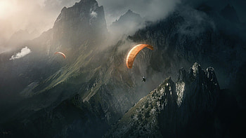 Paragliding sport, Top , Thrilling backgrounds, Aerial delight HD wallpaper