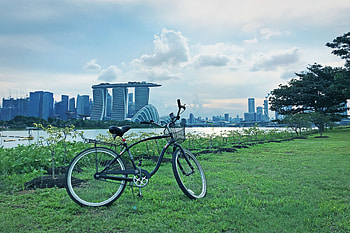 Landscape, City, Miscellanea, Miscellaneous, Bicycle HD wallpaper