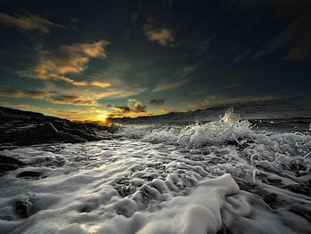 Landscape, Nature, Waves HD wallpaper