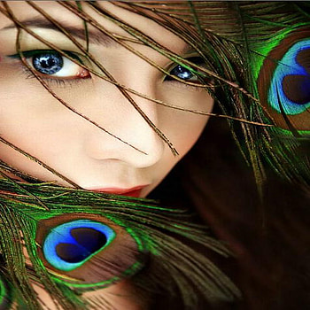 deep look, peacock feather, blue eyes, soft, deep, beauty HD wallpaper