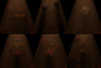 Withered Freddy (Five Nights at Freddy's), Golden Freddy (Five Nights At Freddy's), video game, Five Nights At Freddy's 2, Five Nights at Freddy's HD wallpaper