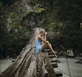 * Alone *, alone, bridge, nature, girl, lonely, lovely, emotions, missing HD wallpaper