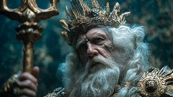 Neptune's Crown: Quad King with Trident, trident, king HD wallpaper