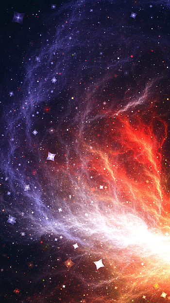 Space, fractal, clouds, artwork HD phone wallpaper