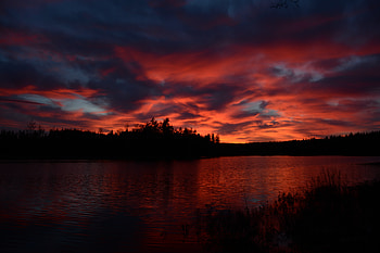 Nature, Rivers, Sunset, Horizon HD wallpaper