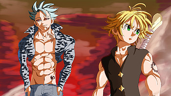 Grimmjow Jaggerjack, Ban and Meliodas, Nanatsu no Taizai, Anime crossover HD wallpaper
